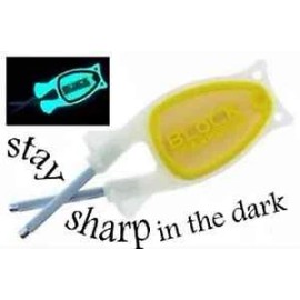 Block sharpener Glow in the dark-Outdoorsm - Plastic, Glow Yellow grip