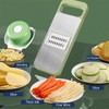 2 Pack Stainless-Steel Mandoline Slicer for Kitchen, 6-in-1 Vegetable Cutter,