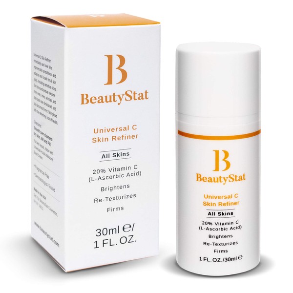 BeautyStat Universal C Skin Refiner - Serum for Face, 20% Pure L-Ascorbic Acid (Vitamin C) (30ml / 1.0 oz)