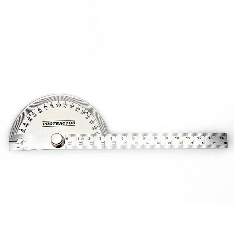 Stainless Steel Protractor 180 Degrees Angle Ruler Finder 140mm Metric