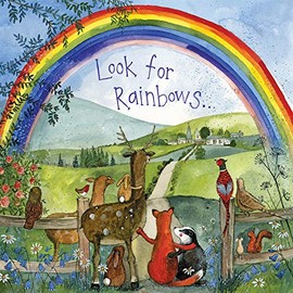 Alex Clark Look for Rainbows Greeting Foil Card - Bird - Floral - Animal - Nature - Wildlife - Greeting Card - Cards To Celebrate - Designed and Printed in the UK…