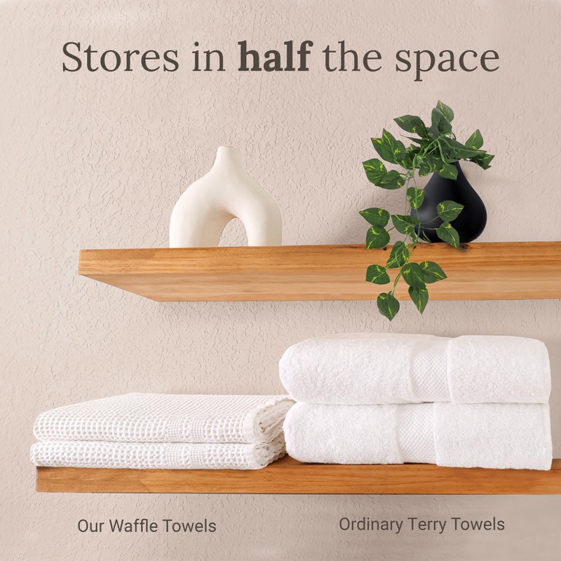 Gilden Tree Toalla de Baño Tipo Wafle, Set de 2