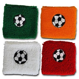 Pack of 12 Football Football Textile Tape Sports Tape Embroidered Terry Sweatband, bracelet