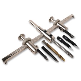 Falke FKS-H circle cutter, adjustable hole saw, universal cutter for wood, plastic, plasterboard and more, freely adjustable diameter