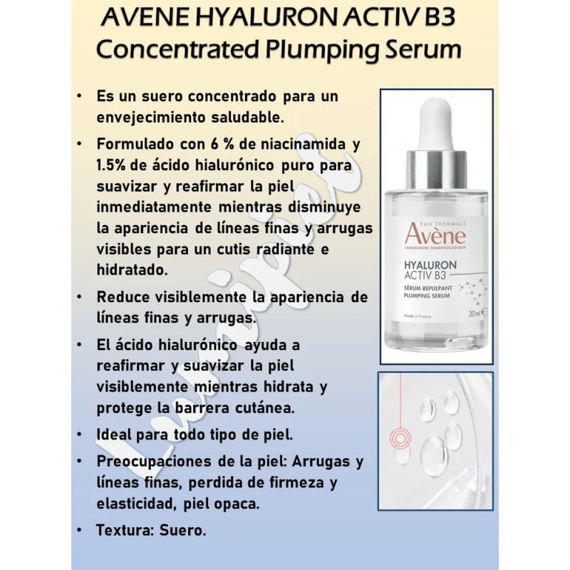 Avène Hyaluron Activ B3 Plumping Sérum + Crema Ojos 30+15ml
