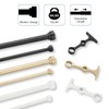 Heavy Duty Double Curtain Rods with Cylindrical Cap Finials -