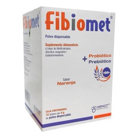 Fibiomet Suplemento Alimenticio Naranja Polvo 10 Sobres