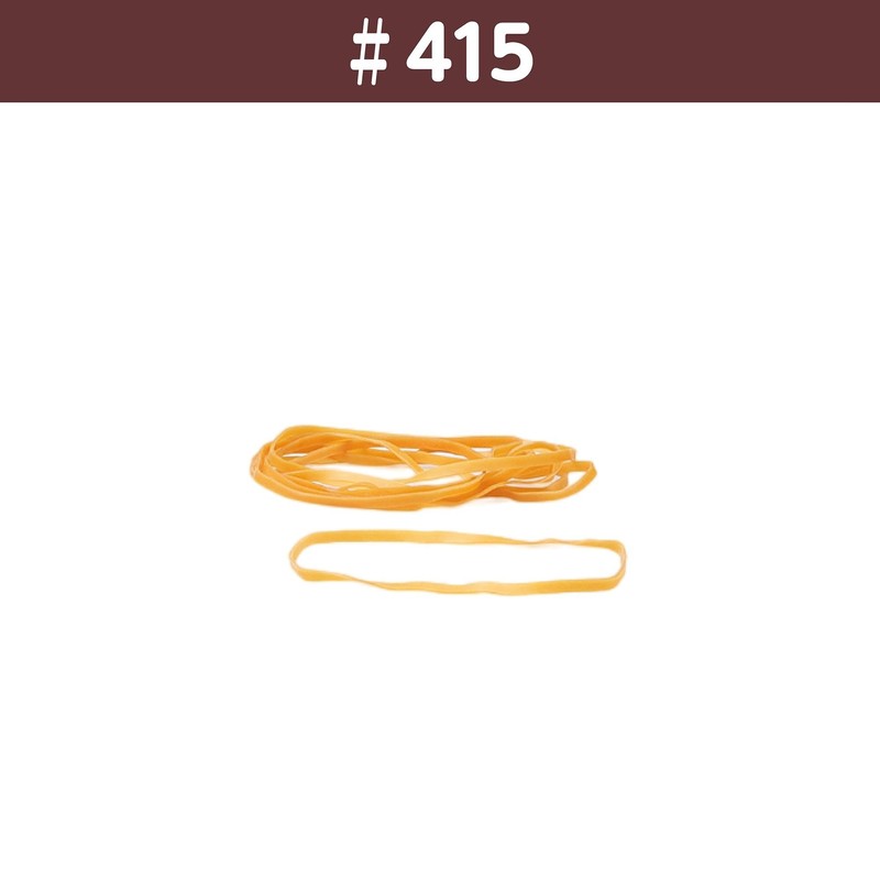 輪ゴム オーバンド #415 < 500g透明袋 > アメ色 太い幅 業務用 徳用