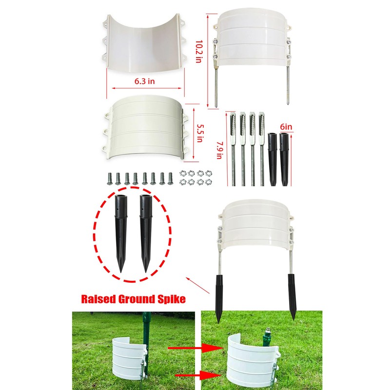 2 Pcs Sprinkler Guard, White Giant Yard Shield, Irrigation Splash