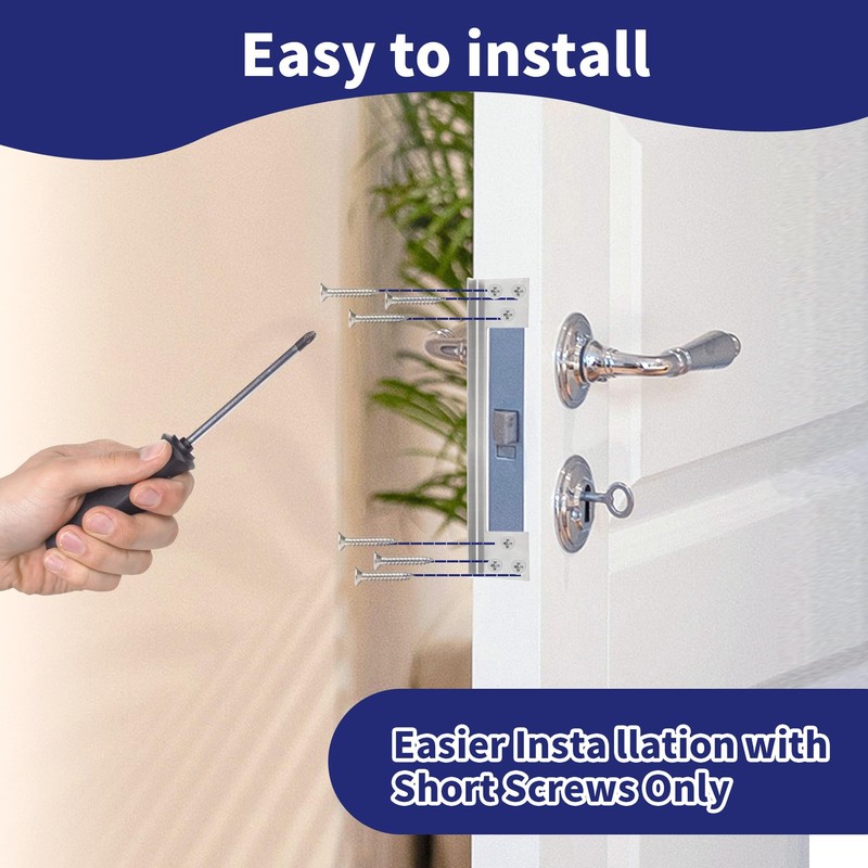 Protective Plate Door Handle, Reinforcement Plate for Doors, L-shaped, Stainless