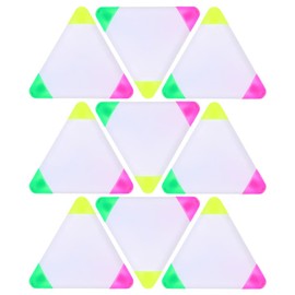 TOYANDONA 9pcs Petals Highlighters Triangle Shape Watercolor Highlighter Pens 3 in 1 Chisel Tip Marker Pen Kids Drawing Painting Pens for Note Taking Coloring Books Art Project