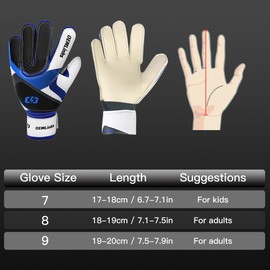 Latex Soccer Goalkeeper Gloves Football Goalie Gloves with Strong Grips for Adult