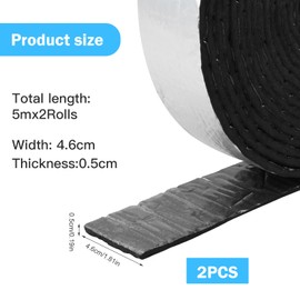 Isolierung Kanal,5cm Wide Kanal Isolierung zum Wickeln Rohrisolierung zum Wickeln,Isolierung Heizungsrohre Wickeln, Rohrumwicklung,Isolierband mit Schaumstoff für Rohrschutz(2 Rolle)