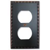 Amerelle Egg & Dart Single Duplex Cast Metal Wallplate in
