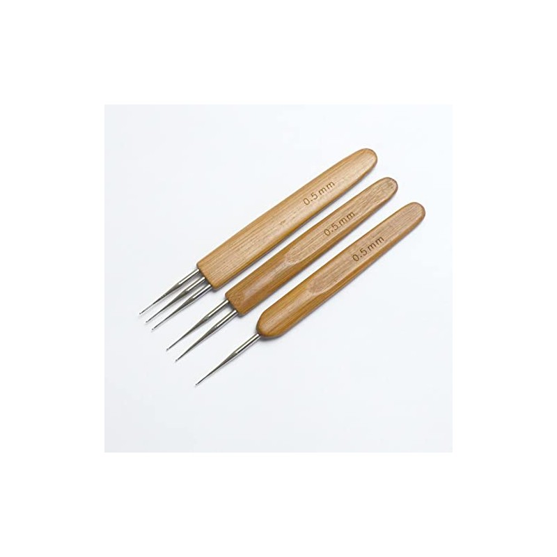 Luwigs 3pcs/Set 0.5mm Dreadlock Crochet Hook for Hair (1 Hook,