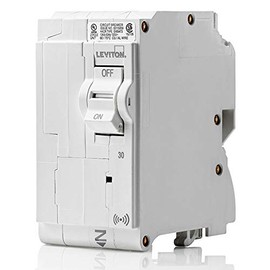 Leviton 30A 2-Pole Plug-On Smart Standard Branch Circuit Breaker, Hydraulic Magnetic, 120/240 VAC, LB230-S, White