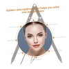 Baluue 1pc Stainless Steel Eyebrow Ruler for Precise Positioning Golden