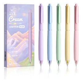 Set De Bolígrafo De Gel Tinta Multicolor Punta Fina 5pcs                                                                                              
