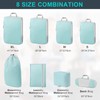 Lannvan Suitcase Organiser Set, 8 Pieces, Space-Saving Packing Cubes Compression,