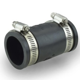 1-1/2 inch Flexible Rubber Coupling Flexible with Stainless Steel Hose Clamps Flex Cuffs Flexible PVC Coupling Fittings High Temperature Resistant Material for Plastic Plumbing Connections