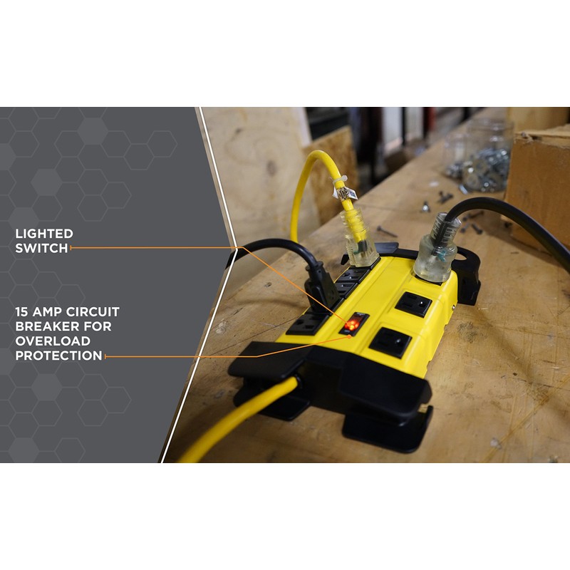 Woods 046558806 4655 Power Strip; Black