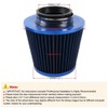 Blue 3" Inlet High Flow Clamp-On Cold Air Intake Filter