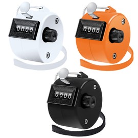 BeautyChen 3 Pack Hand Tally Counter 4-Digit Number Clicker Counter with Nylon Lanyard Mechanical Counter Clicker Pitch Counters Click Counter for Coaching Knitting Golf School Sports Events Office