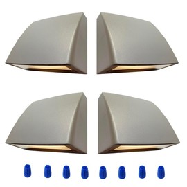 Leelands Low Voltage Landscape Lighting Deck LED Lights,Outdoor Stair Light Railing Fence Post Lights Cast Aluminum 5W 12-24V Weatherproof Bronze Finish 4 Packs