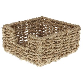 MACOSA HO364100 Serviettenkorb 2er Set Naturfaser Braun modern boho Serviettenhalter Serviettenaufbewahrung Servietten Aufbewahrung Tischdeko Halter