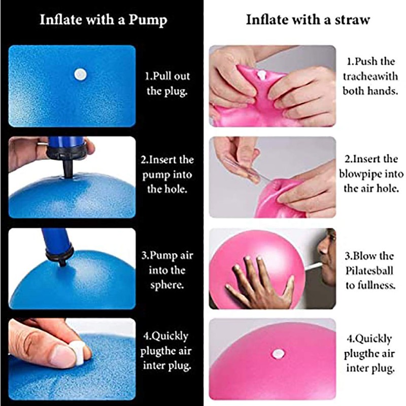 MOMPLUS 6 Inch Exercise Pilates Mini Yoga Balls Barre for