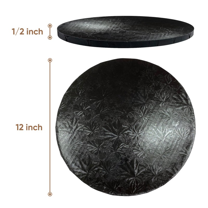 Cakebon Cake Boards - Sturdy 1/2 Thick Drums - 12