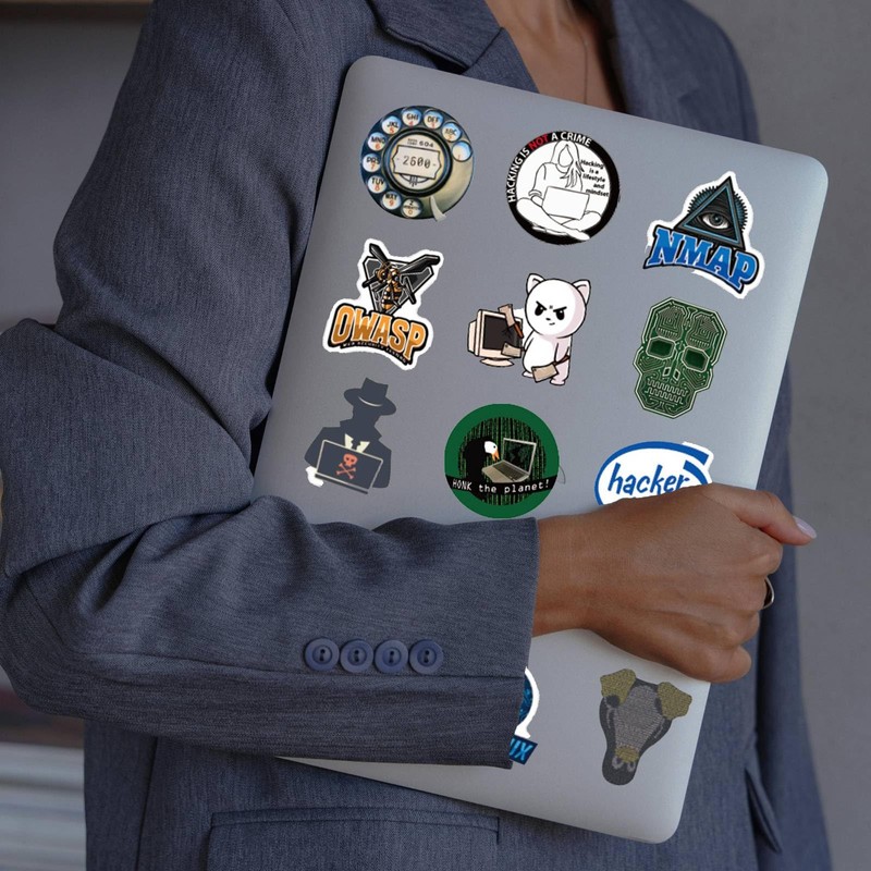 50PCS Hacker Computer Stickers, Cool Programming Stickers Pack for Developers,