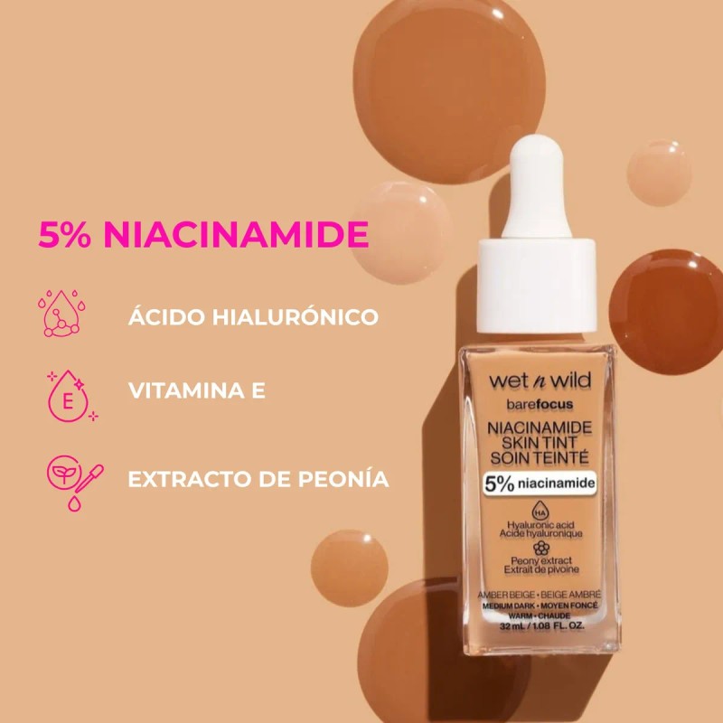 Wet n Wild Base de Maquillaje Serum Bare Focus Niacinamide