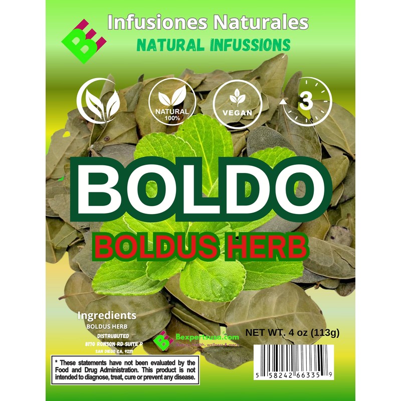 TEA Peumus Boldus Leaves 4 Oz | HOJAS DE BOLDO
