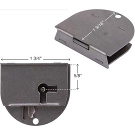 Rounded Half Mortise Lock with Skeleton Key for Left Hand Cabinet Door, Dresser Drawer, Desk | UA-033-LL