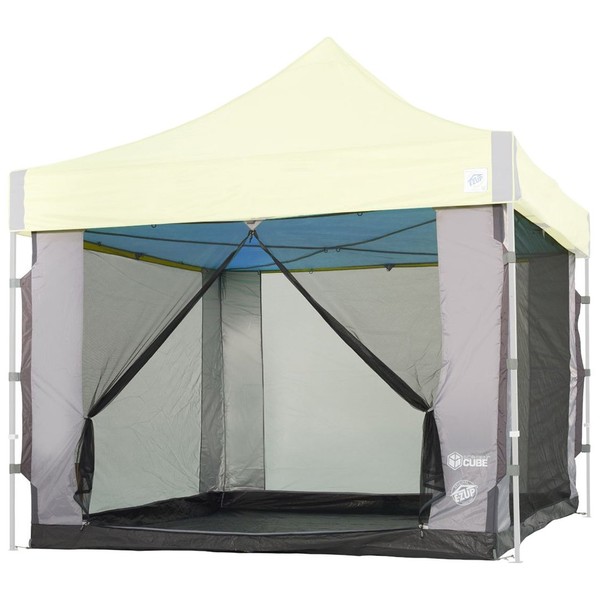 E-Z UP SC10SLGY Cube, Fits 10' x 10' Straight Leg Canopy Screen Room, 6 Person, Gray Mesh
