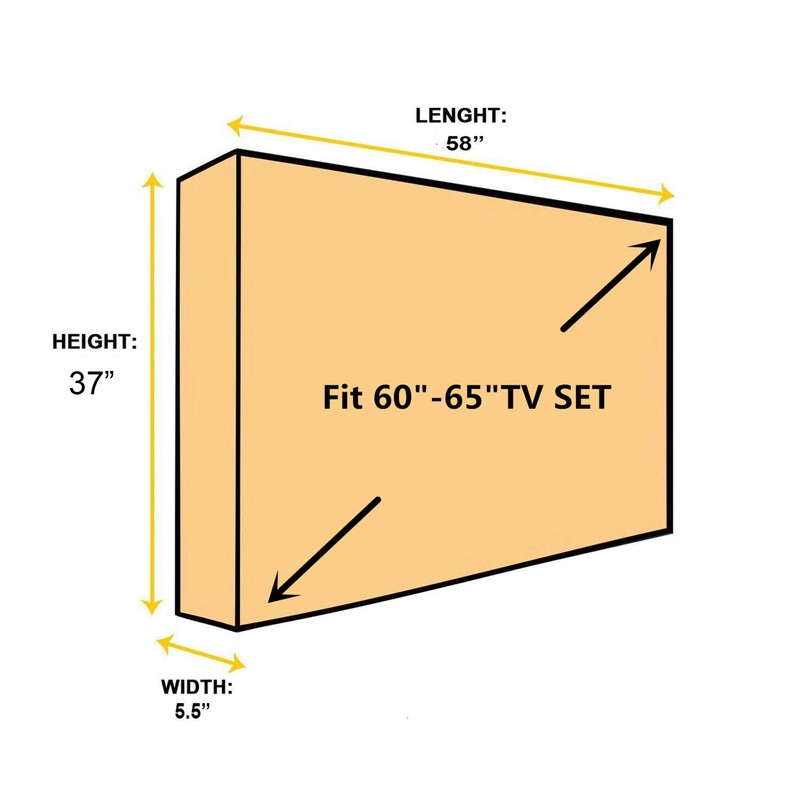 acoveritt Outdoor 60"-65" TV Set Cover ,Scratch Resistant Liner Protect