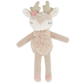 Bieco Cuddly Toy Deer Ella with Rattle | Baby Cuddly Toy from 0 Months Soft Toy Baby Plush Toy Deer Reindeer Cuddly Toy Girls Cuddly Toy Music Box Girls