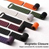 WOCCI 22mm Magnetic Silicone Watch Band, Tactile Ridged Texture, Quick