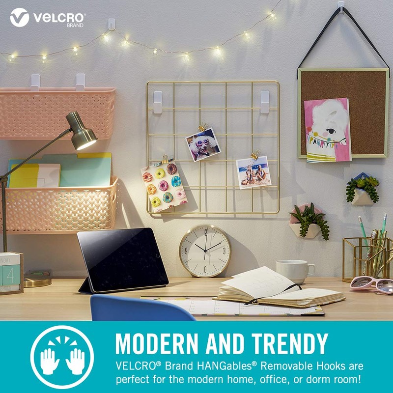 VELCRO Brand HANGables Removable Wall Hooks | Easy-to-Remove Wall Fasteners