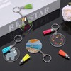 Acrylic Blank Keychains, Shynek 200 Pcs Clear Keychain Blanks for