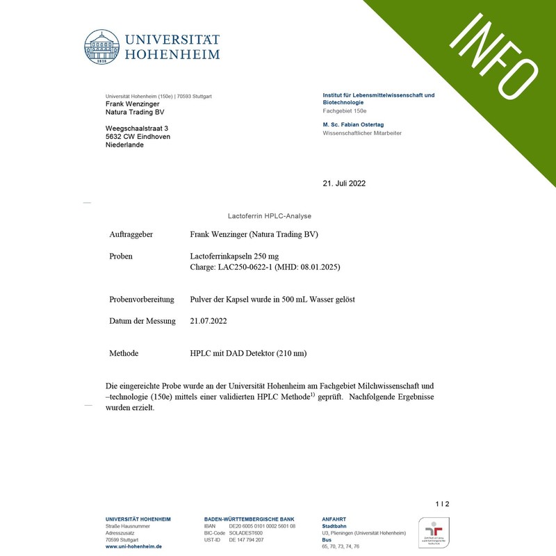 Lacto Ferrin Capsules 250mg