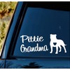 Pittie Grandma Pitbull Decal Sticker for Car Window BG 440