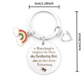 Courage Gift, Motivational Gifts, Best Friend Gifts, Keyring Friendship Colleague Sisters Gifts Christmas New Year, Gift Colleague Mum Dad Encouragement Gifts, Sliver