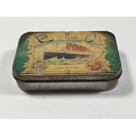 Titanic Memorabilia Tin Container Storage Titanic White Star Line Ship Replica