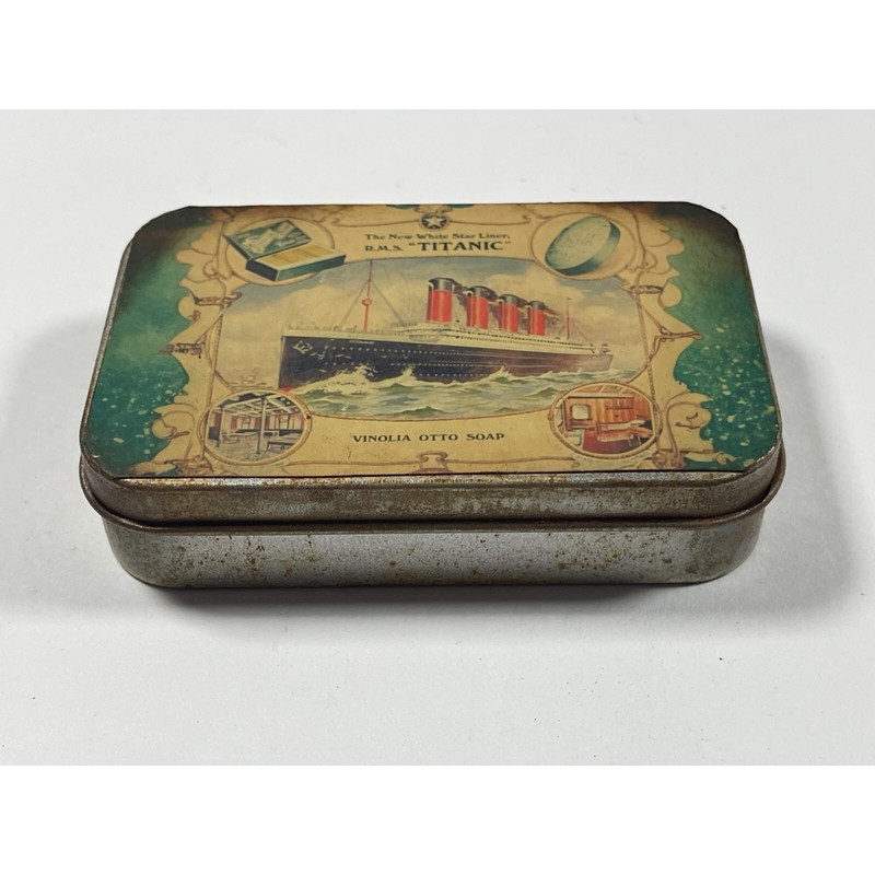 Titanic Memorabilia Tin Container Storage Titanic White Star Line Ship