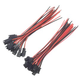 Vrabocry 22 AWG JST SM 2 Pin Male and Female Connector Adapter 15 cm Cable Female / Male for Plain LED Strip 5050 3528 5630