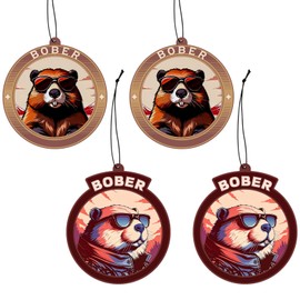 HANGGON 4 Stck Duftbaum Auto Bober Duftbaum Lustig Lufterfrischer Duftanh?nger Auto Car Air Freshener Duftb?ume Zubeh?r Innenraum Bobr
