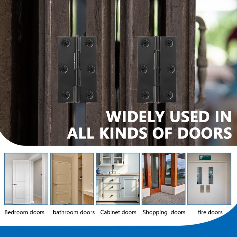 Yitexin 30 Pack 2.6'' x 1.4'' Cabinet Door Hinges with