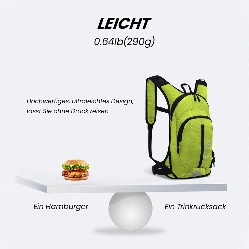 Nepest Hydration Backpack 8L - Bicycle Backpack & Ski Backpack